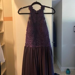 Purple chiffon gown